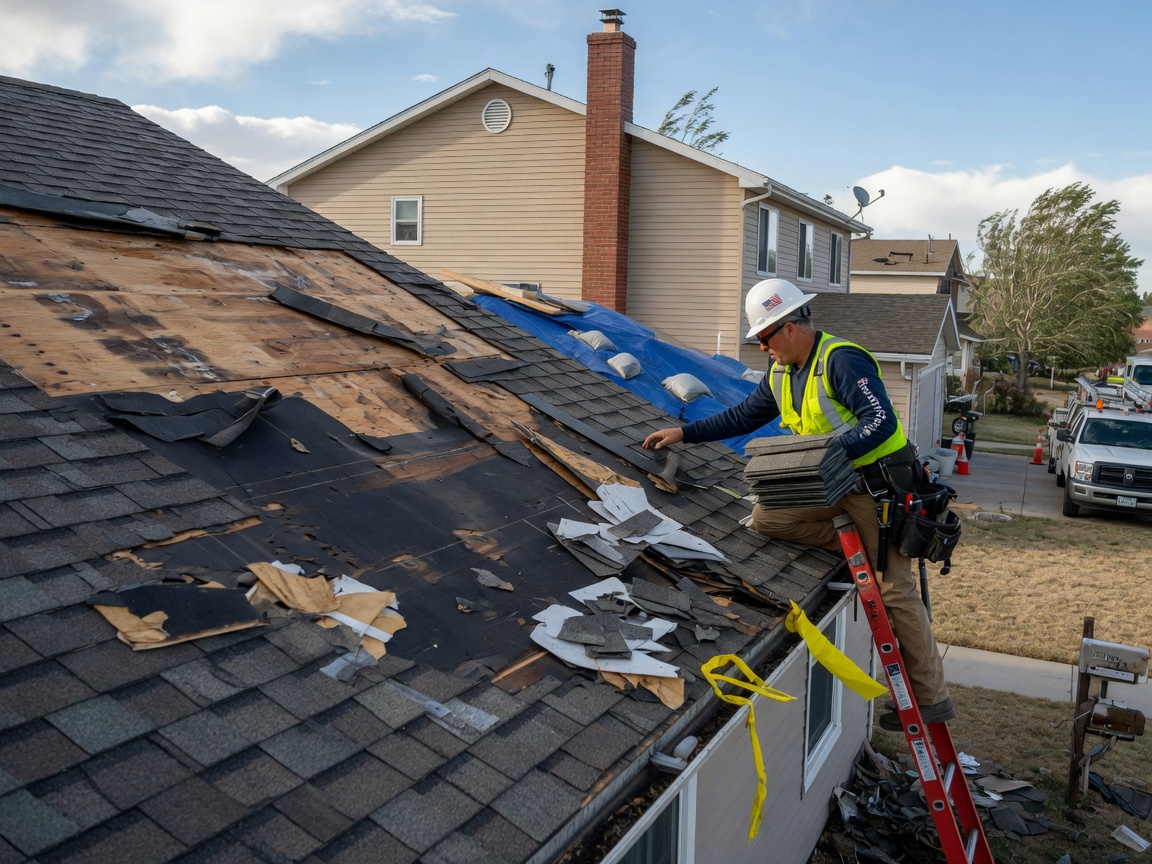 Wind Damage Roof Repair in Arvada